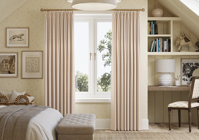 Trellis Prints, Scallop and Bud Rosies Pink - Made to Measure Curtains - Image 3